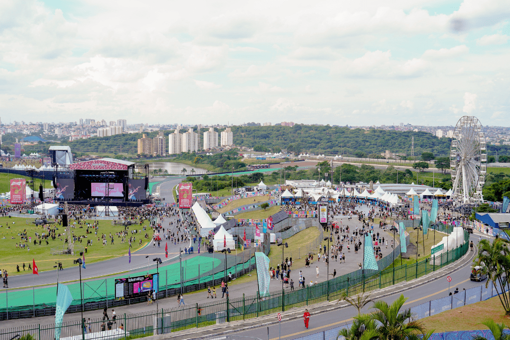 Vista aérea do festival lollapalooza